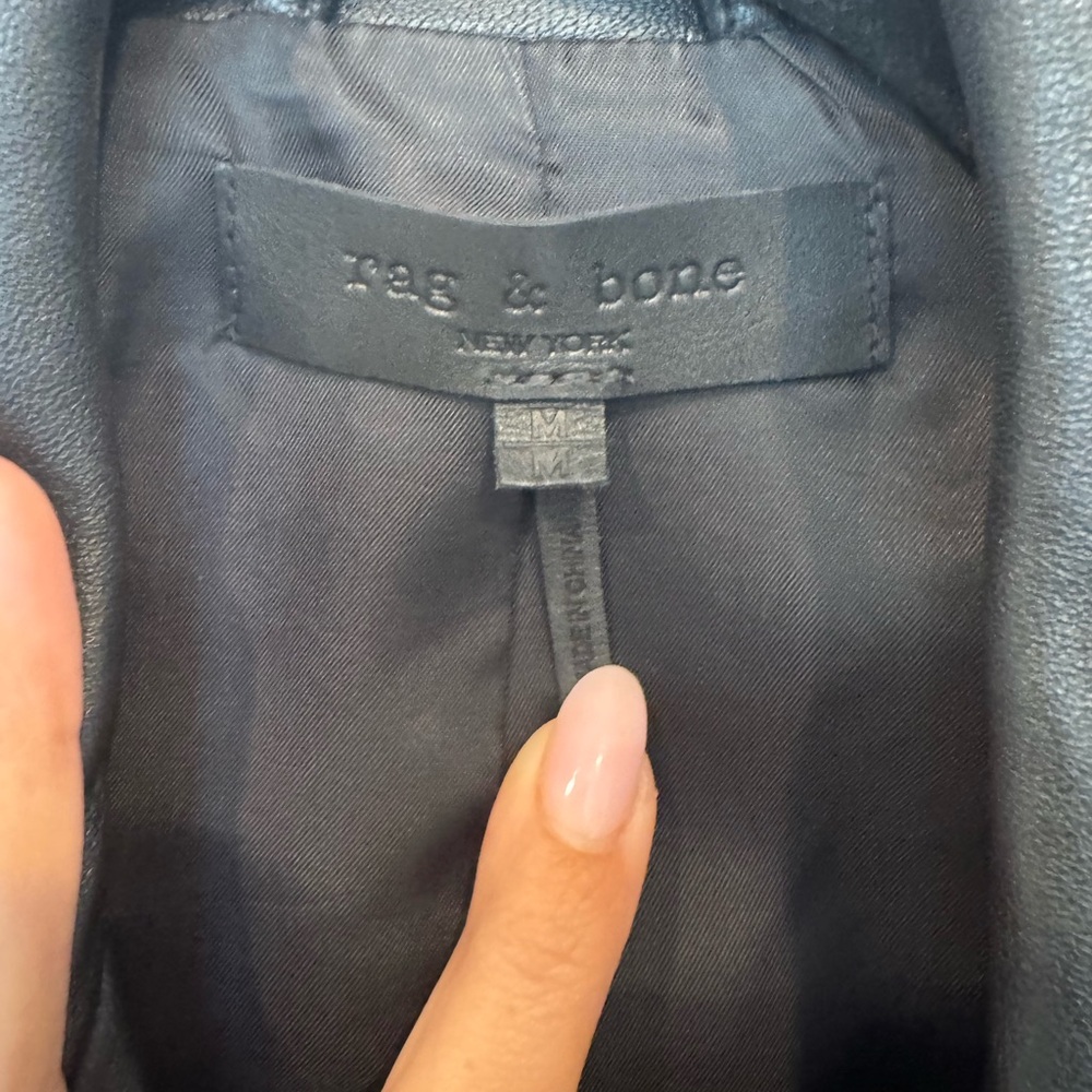 Rag & Bone Black Leather Moto Jacket - 100% leather - Picture 2 of 4